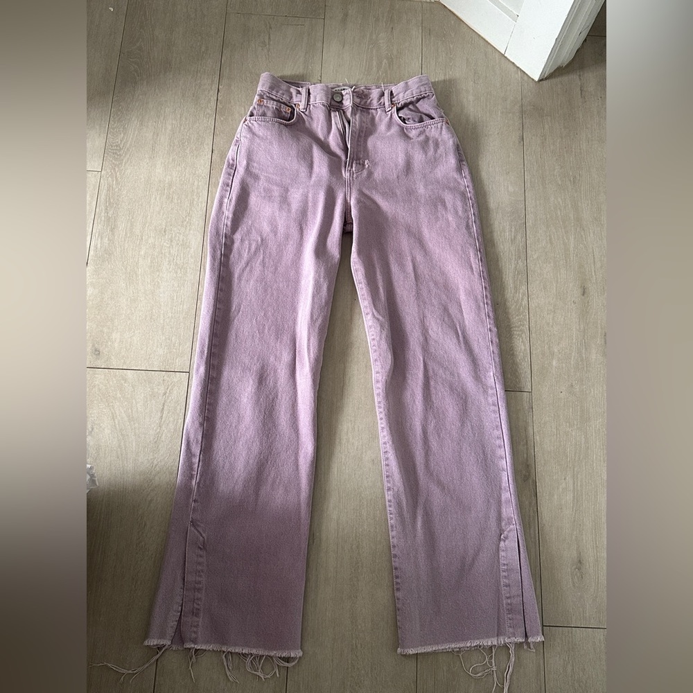 Purple PULL&BEAR high waisted jeans💞